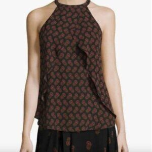 A.L.C. Halter Silk Printed Floral Blouse - Size 2